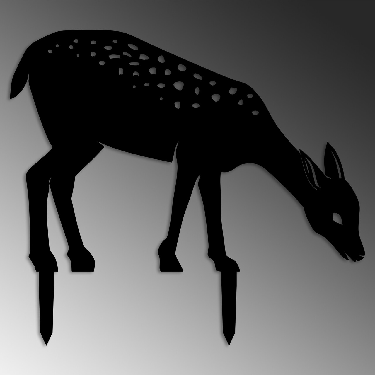 Obiect decorativ de grădină, Gazelle 01, 64x72 cm, Negru - view 5