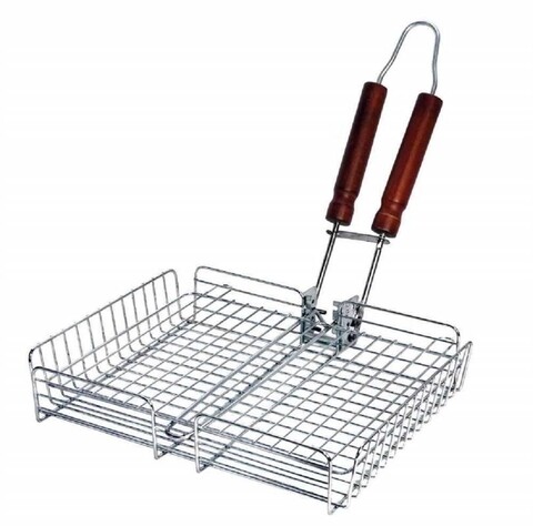 Cos pentru gratar, BBQ, Happy Green, 32×26 cm, otel cromat Happy Green
