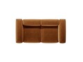 Canapea 2 locuri, Bergamo, Cosmopolitan Design, 224x108x70 cm, tesatura structurata, gri maro