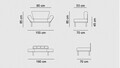 Canapea extensibilă de grădină cu 2 locuri, Atelier del Sofa, 859FTN2909, Portocaliu