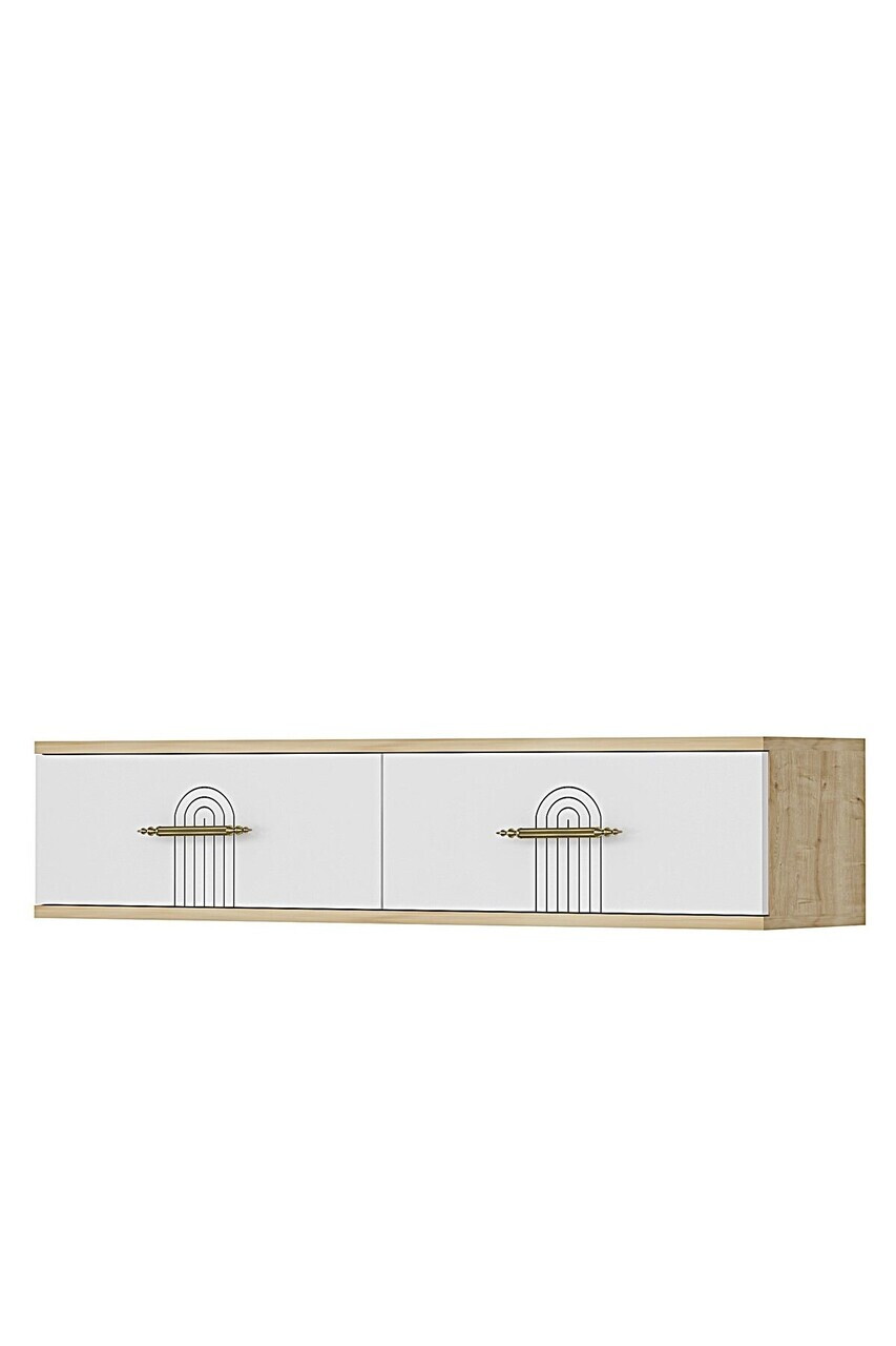 Dulap, Hanah Home, Ida 120, 120x25.5x29.6 cm, Stejar Safir / Alb — imaginea 5