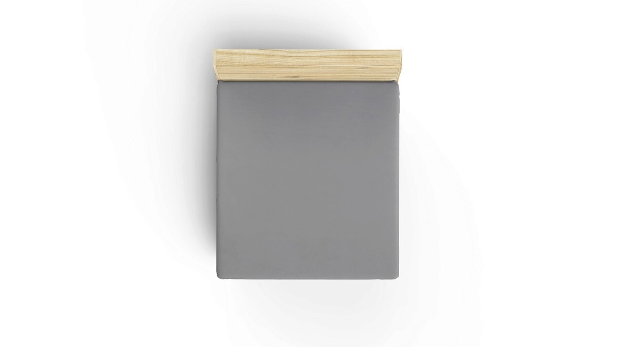 Cearceaf cu elastic pentru o persoana (FR), De Dark Grey, Patik, Bumbac Satinat