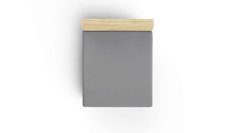 Cearceaf cu elastic pentru o persoana (fr), de dark grey, patik, bumbac satinat