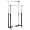 Suport mobil pentru umerase InArt, extensibil, 80x41x93 cm, metal/plastic, negru