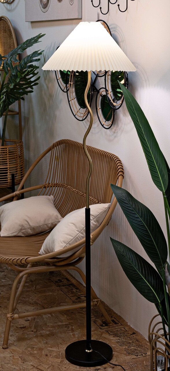 Lampadar Closy, Mauro Ferretti, 1 x E27, 40W, 46x172 cm, fier, negru/auriu - 2 | YEO