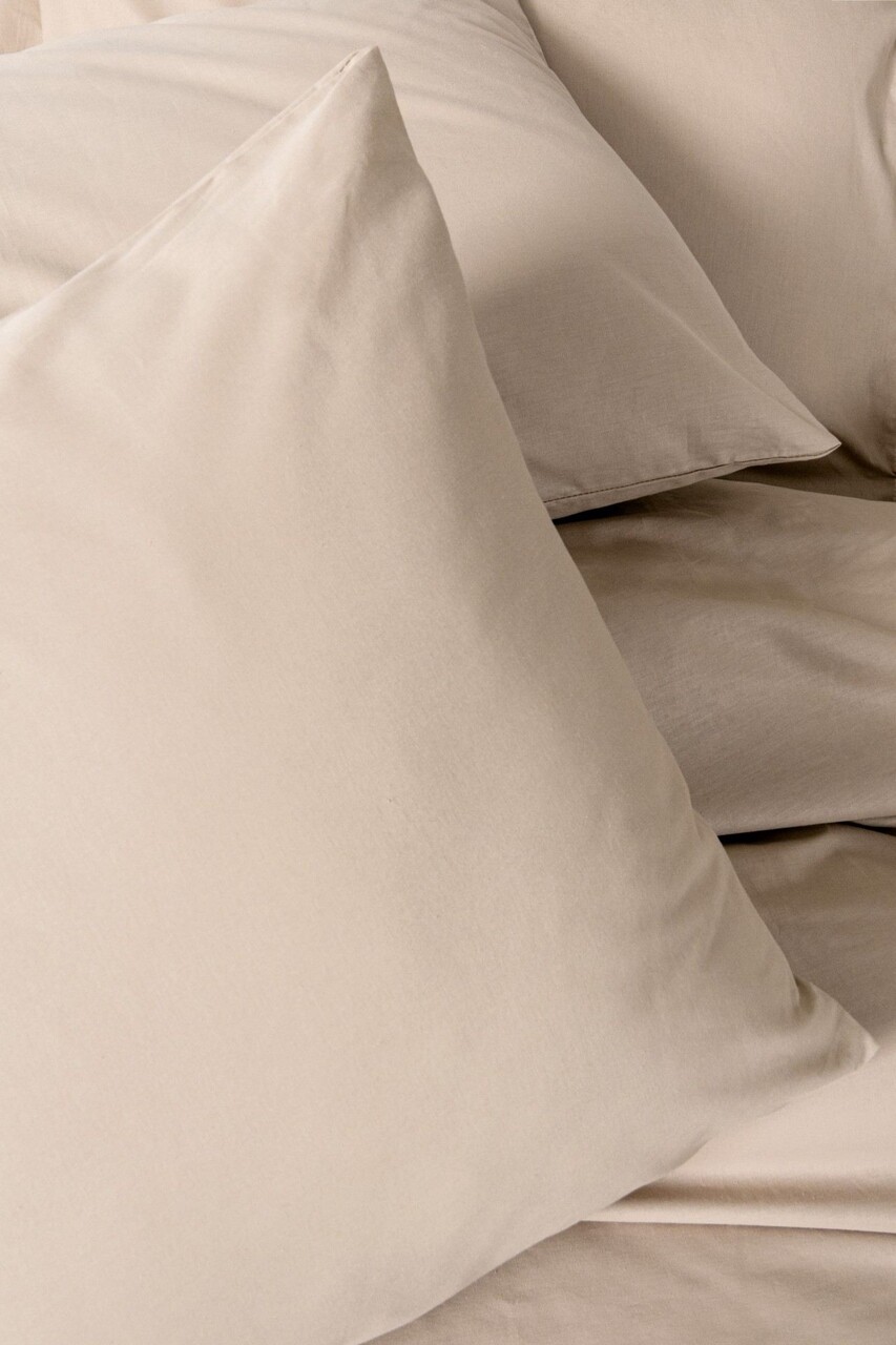 Lenjerie de pat dubla, Plain - Beige, Cotton Box, Bumbac Ranforce - 1 | YEO