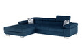 Coltar extensibil stanga 4 locuri ELTAP, Armd-62, Armando, 289x203x85 cm, lemn/poliester, albastru inchis