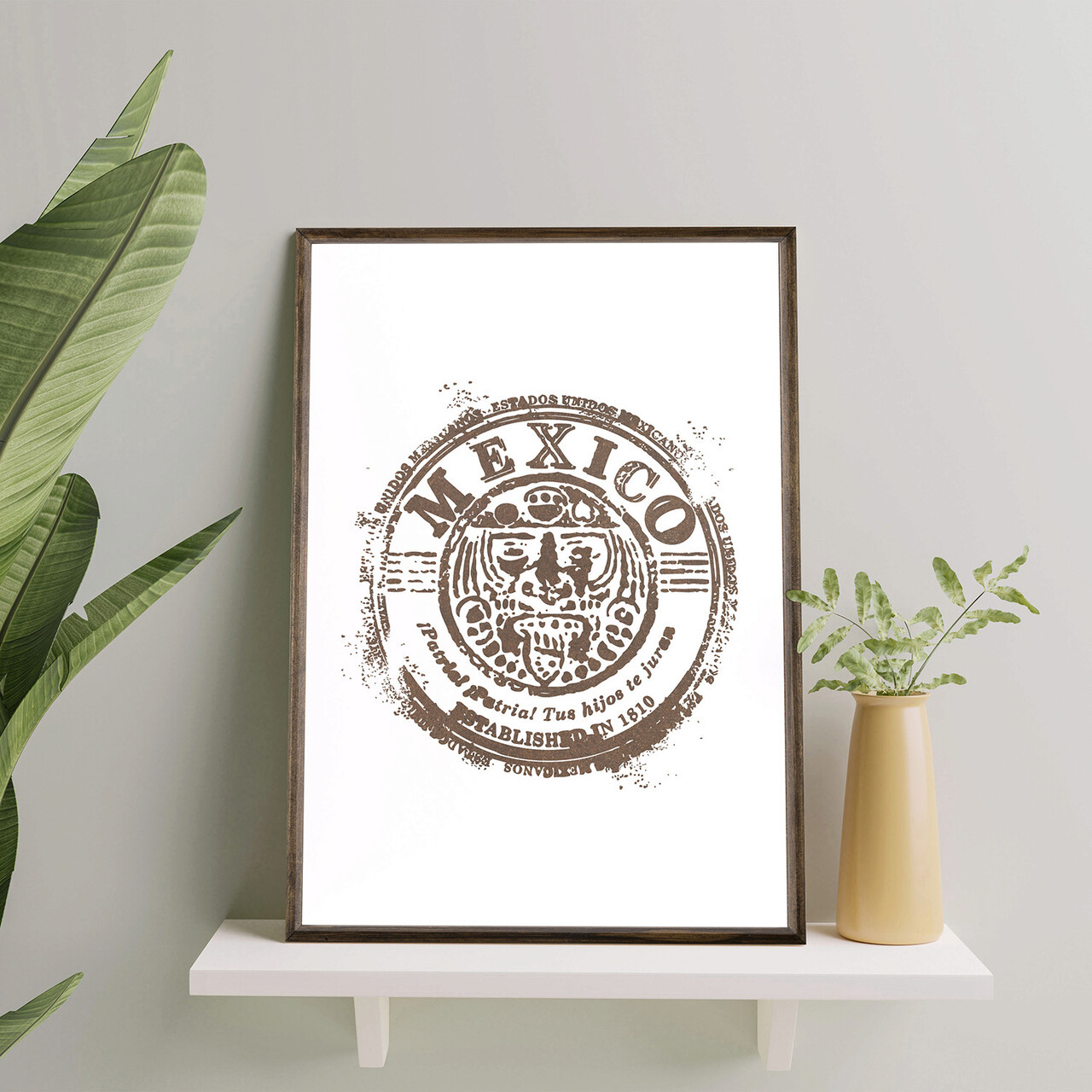 Tablou decorativ TD017 Lemn Desenat manual Natural