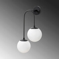 Aplica de perete, Fulgor, 942FLG2118, Metal, Alb/Negru