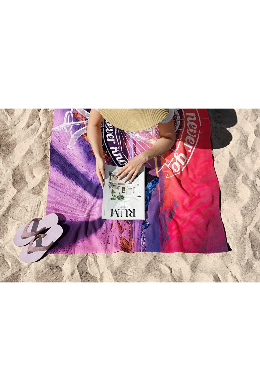 Prosop de plaja, Astacura, You Will Never Know 70, 70x130 cm, Poliester/Poliamida, Multicolor