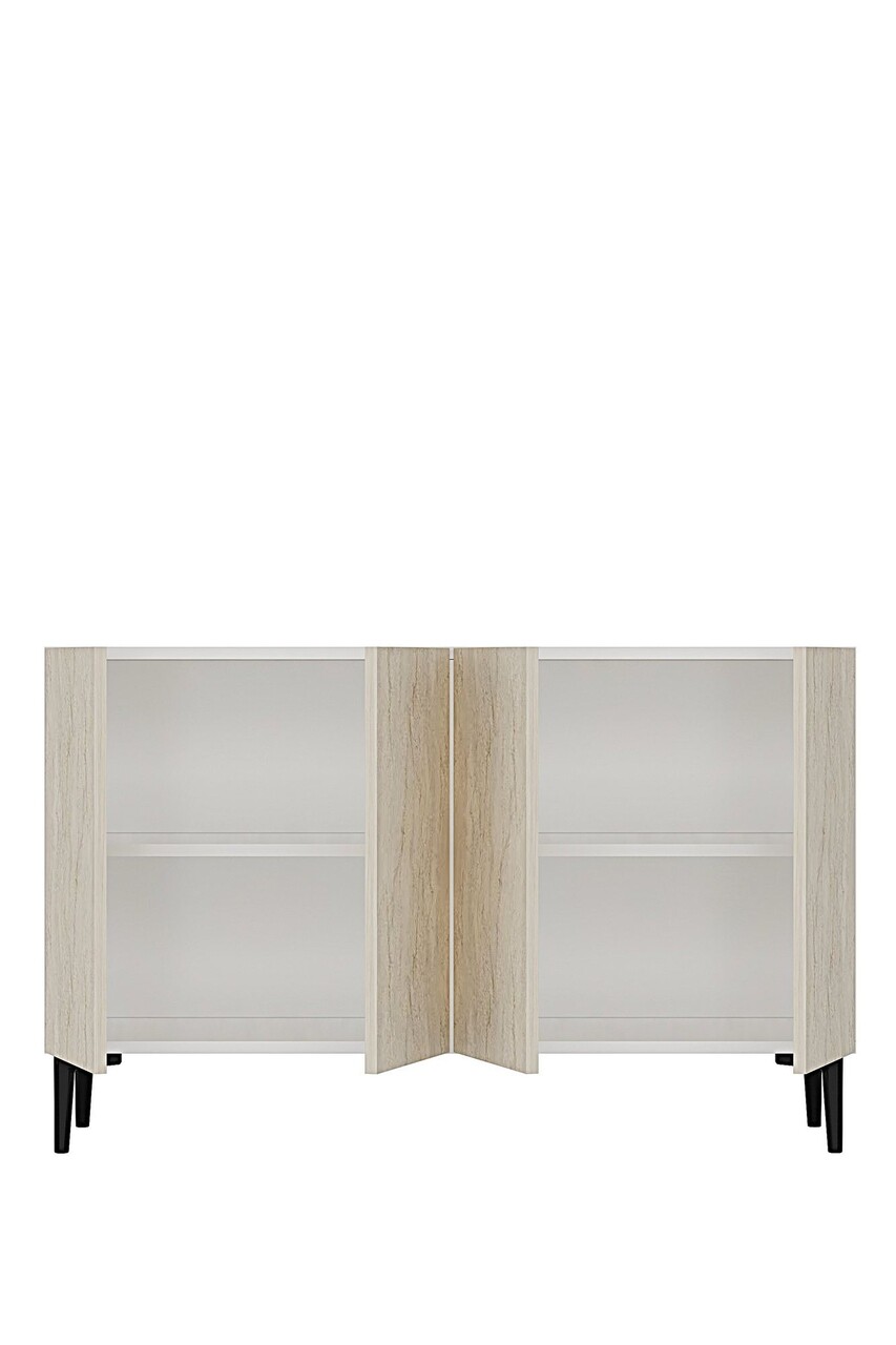 Consola, Hanah Home, Aplos 120, 120x79x32 cm, Alb / Travertin - view 6