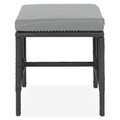 Set mobilier pentru gradina/terasa, Clary, 6 piese, otel/fibre sintetice, negru/gri