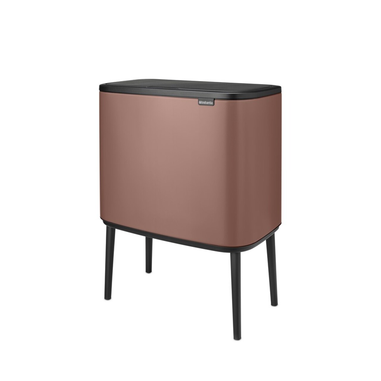Cos de gunoi cu soft touch, Brabantia, Bo Touch, 11+23 L, 31.2x54x68 cm, otel, grej satinat - 1 | YEO