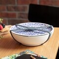 Bol cu capac pentru pranz, Villeroy & Boch, To Go Indigo Dish L, inchidere etans, 800 ml, portelan premium/silicon