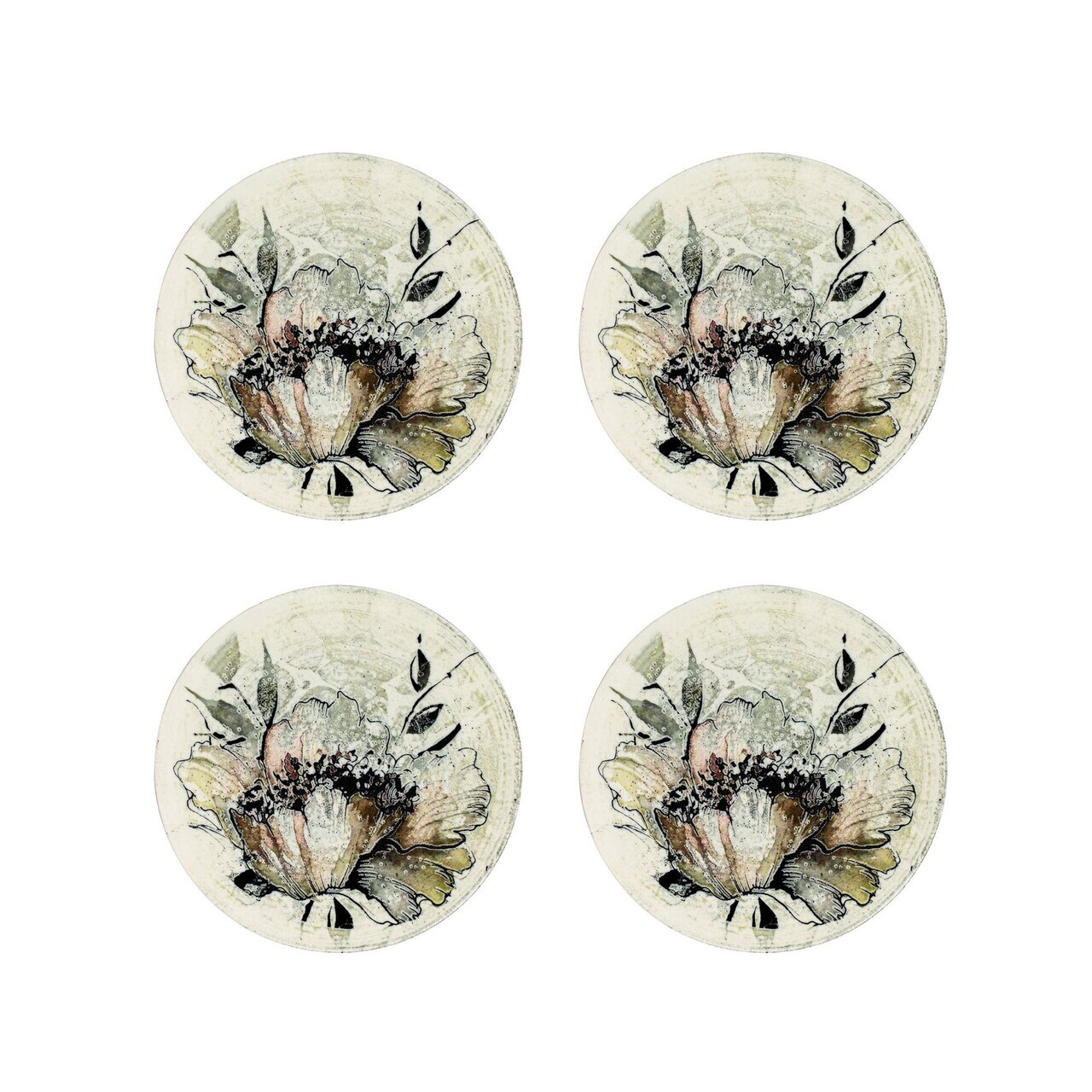 Set farfurii pentru desert, Hermia, 667PRS1507, Portelan, Multicolor — imaginea 9