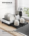 Scurgator pentru vase Songmics, 25-44x40x21.6 cm, 12 kg, inox/plastic, argintiu/negru