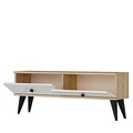 Comoda TV, Hanah Home, Mona 120, 120x40.5x32 cm, PAL , Stejar Safir / Alb