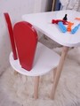 Set masa si scaun pentru copii, Bambini, Bunny One Chair Set, Rosu/Alb