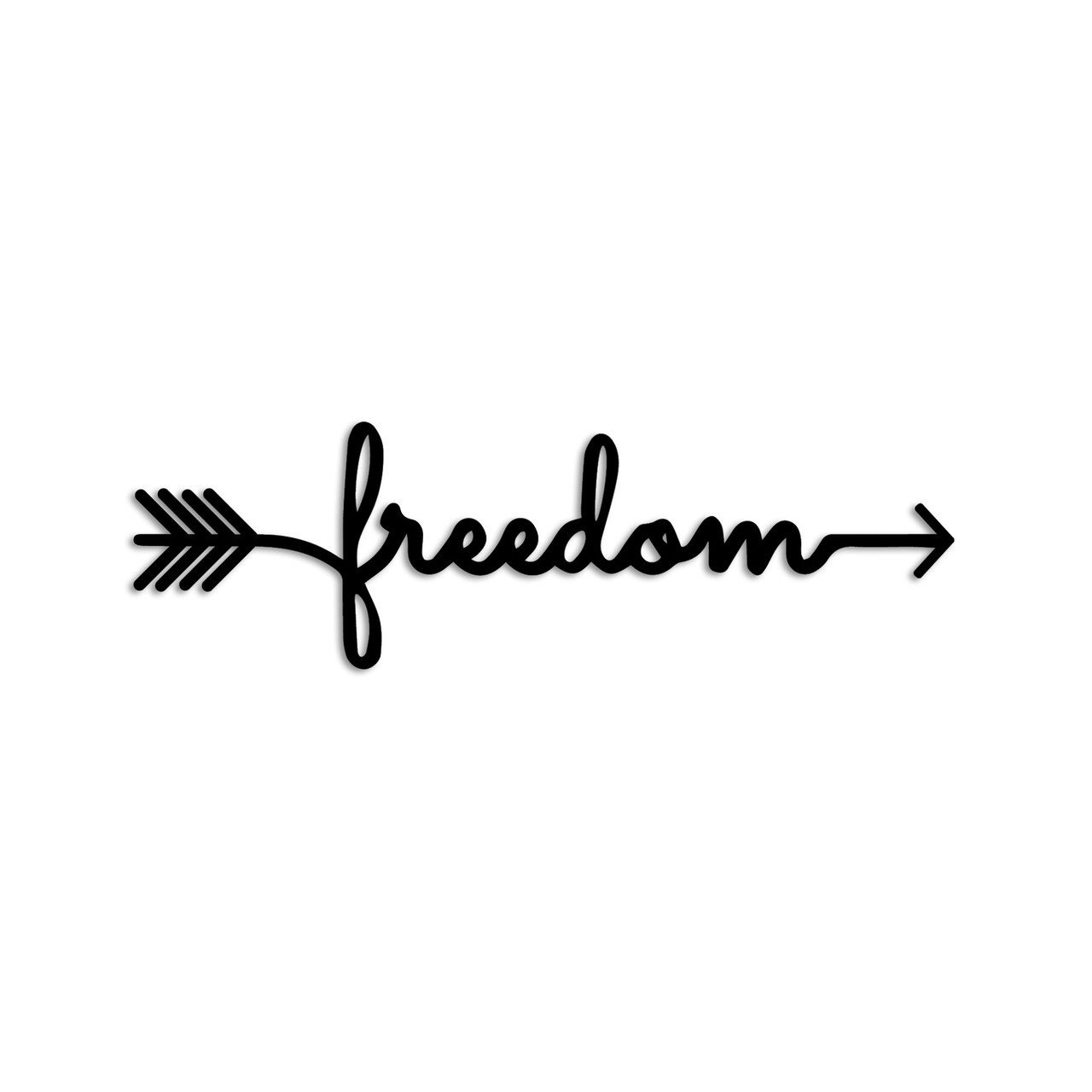 Decoratiune de perete, Freedom, Dimensiuni: 62 x 19 cm , Negru - view 5