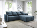 Coltar extensibil dreapta 4 locuri ELTAP, RT-40MAN, Campo, 265x196x88 cm, lemn/poliester, albastru inchis