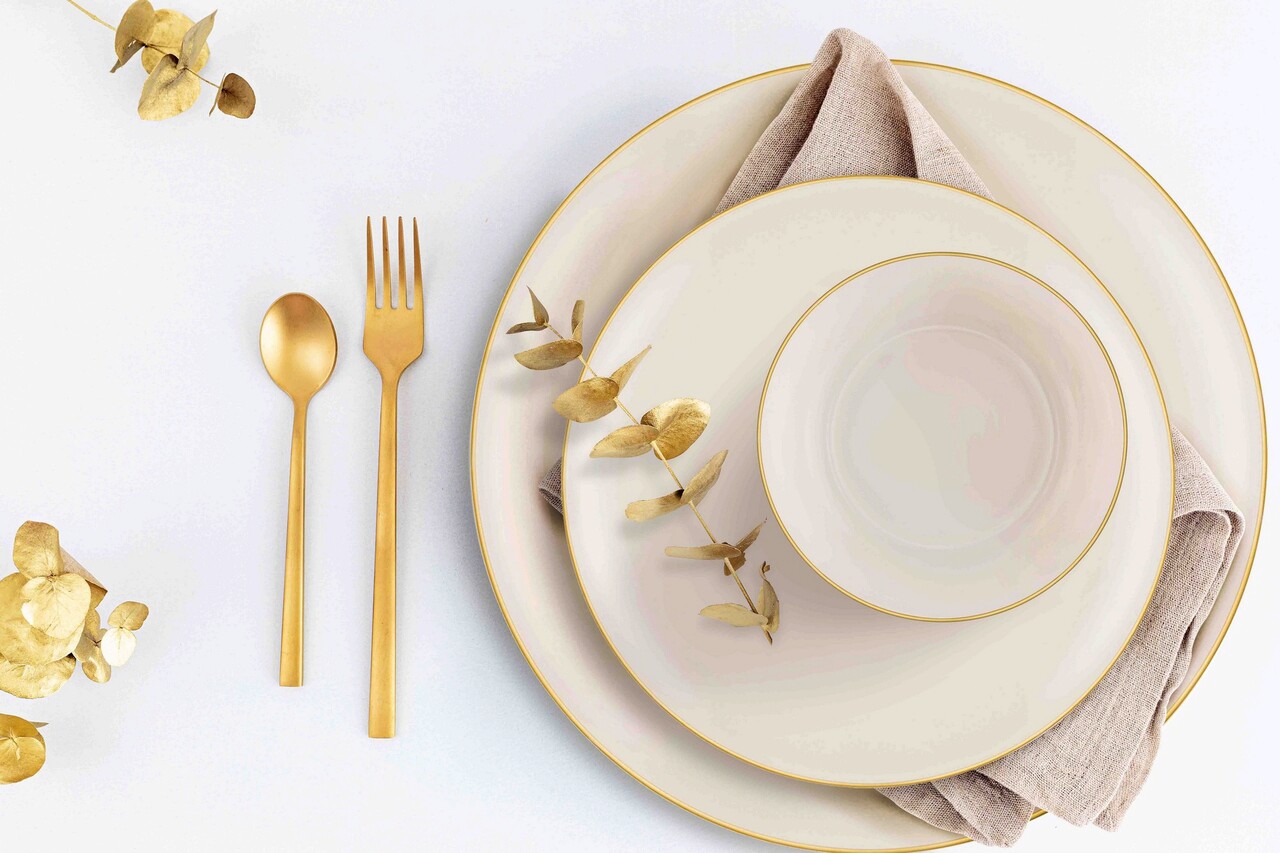 Set farfurii, Mia, 742TMA3304, Ceramica, Crem - 2 | YEO