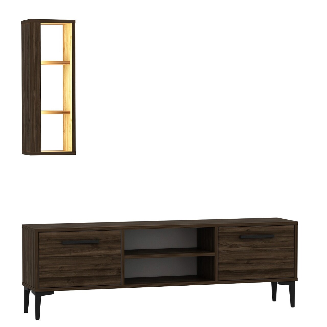 Comoda TV, Inarch, Bien, 150x48x29.6 cm, PAL, Maro