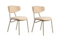 Set scaune 2 piese, Wayland, Nancy, Bej / Auriu