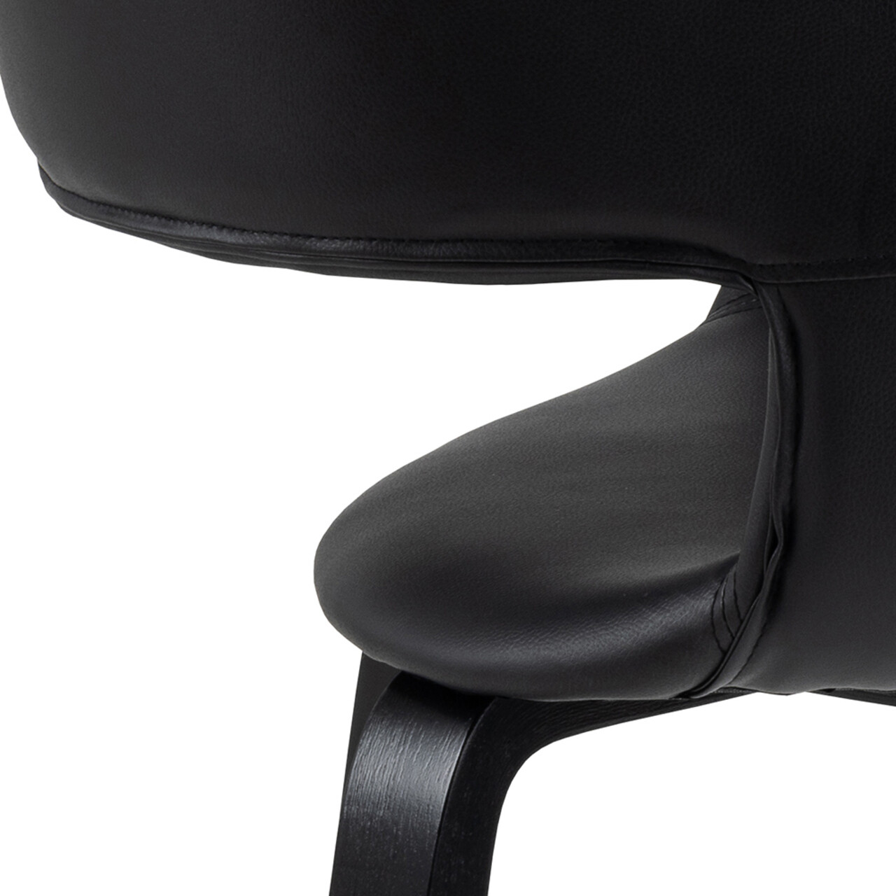 Scaun Nova, Actona, 49.5x52.5x77 cm, piele ecologica/placaj, negru - view 7