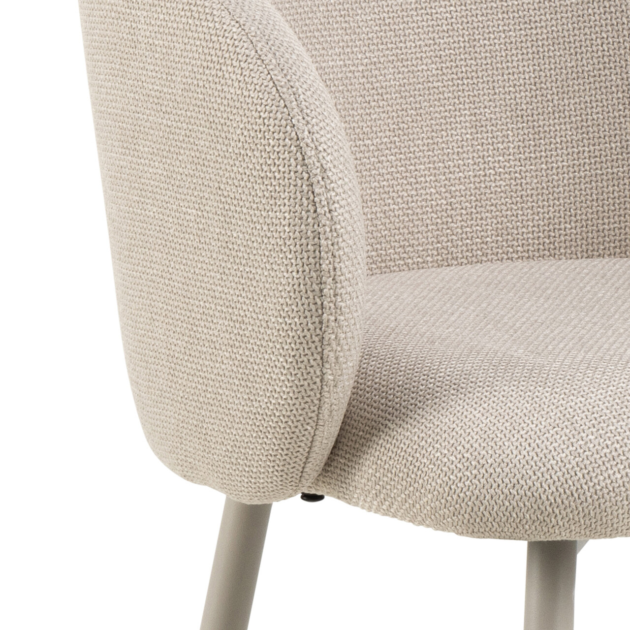 Scaun de bar Eleanor, Actona, 54x52x105 cm, tesatura structurata/otel, bej - view 2
