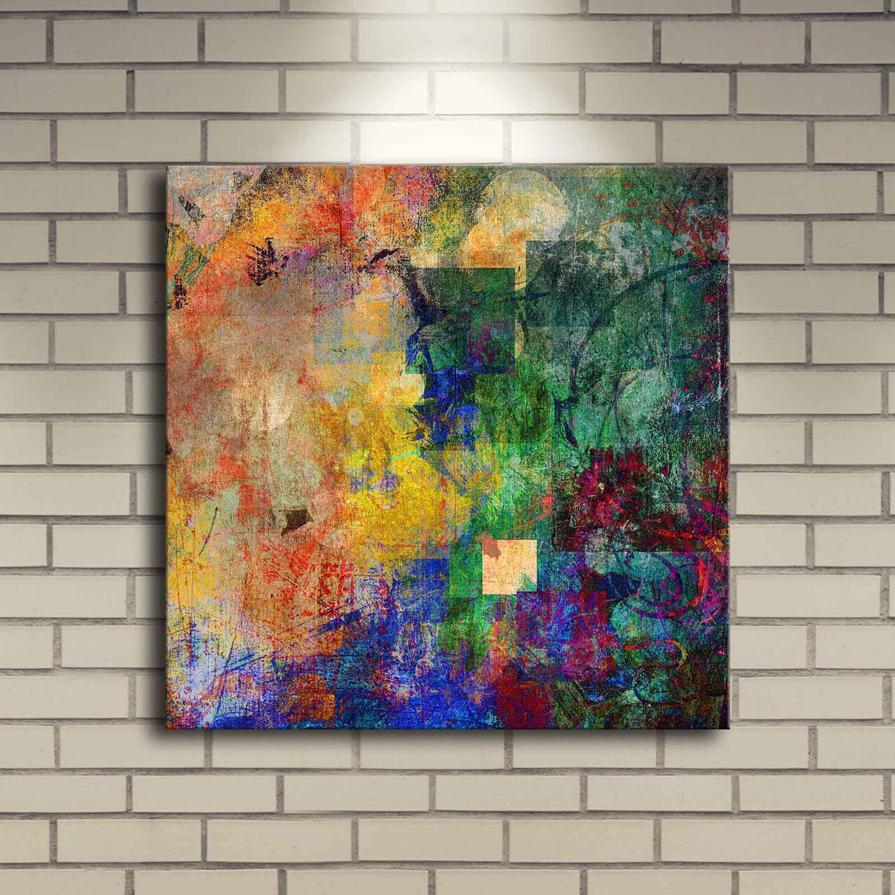 Tablou decorativ cu lumina LED, 4040İACT-1, Dimensiune: 40 x 40 cm, Multicolor - view 2