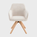 Scaun Pesa, Homla, 56x60x82 cm, poliester/lemn/poliuretan, bej/maro
