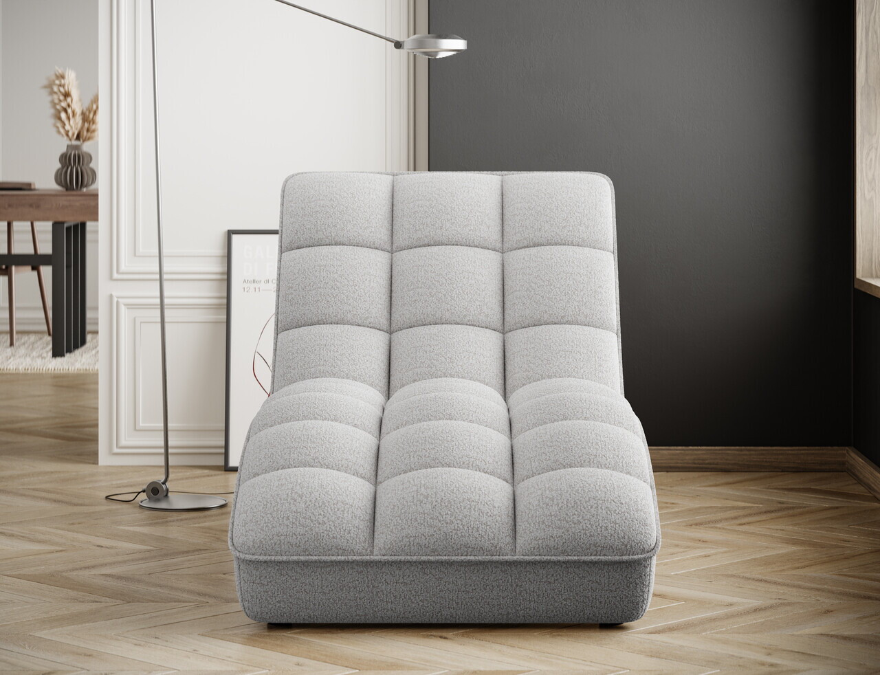 Sezlong living ELTAP, LOR-01ROY, Loren, 170x85x85 cm, poliester, alb - view 3