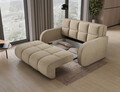 Canapea extensibila 3 locuri ELTAP, Deverio, 154x103x83 cm, lemn/poliester, bej