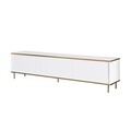 Comoda TV, Inarch, Imaj, 180x45.2x35 cm, PAL, Alb/Auriu
