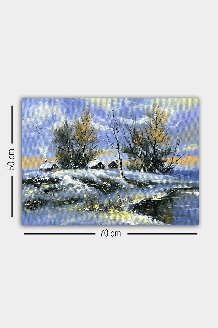 Tablou decorativ, 23421124-5070, Canvas, Rama din lemn (grosime 3 cm), Multicolor — imaginea 3