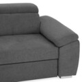 Coltar extensibil stanga cu 3 tetiere si lada, Emily, L.272 l.175, stofa, PRM96 gri inchis
