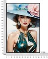 Tablou decorativ Pam -A, Mauro Ferretti, 62x92 cm, lemn de pin/canvas pictat si lacuit, multicolor