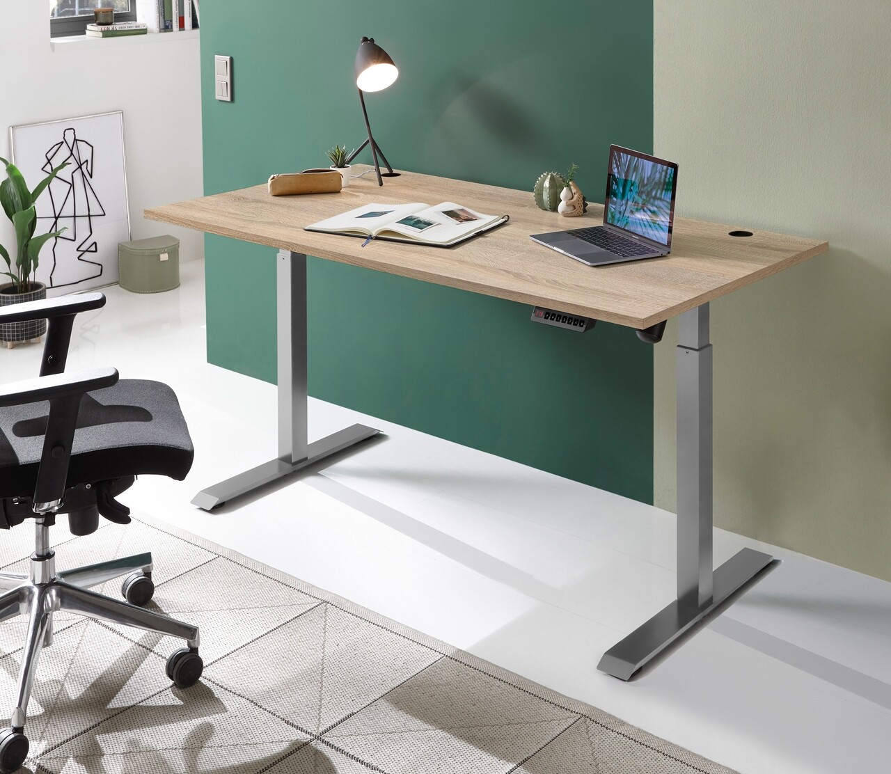 Birou Reglabil, Pronto Office, 160 X 77 X 72 Cm, PAL, Bej