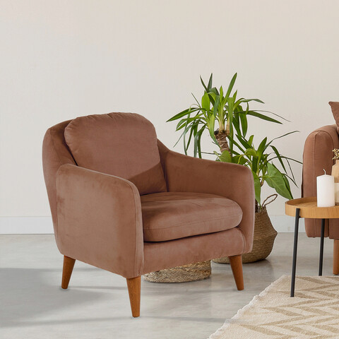 Fotoliu, unique design, 867unq1049, lemn de pin, maro
