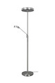 Lampadar Franklin, TRIO, 35.2x181 cm, 35W, 6.5W, 1x SMD, metal, argintiu mat