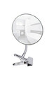 Oglinda cosmetica, Wenko, Cosmetic Clip 5x, 15 x 27 cm, inox, gri
