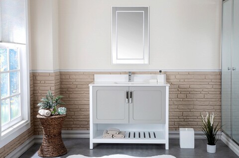 Set mobilier de baie (2 piese), jussara, yampa 42, gri