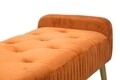 Bancheta, Lady Rust, Mauro Ferretti, 120x45x55 cm, ruginiu/auriu, catifea