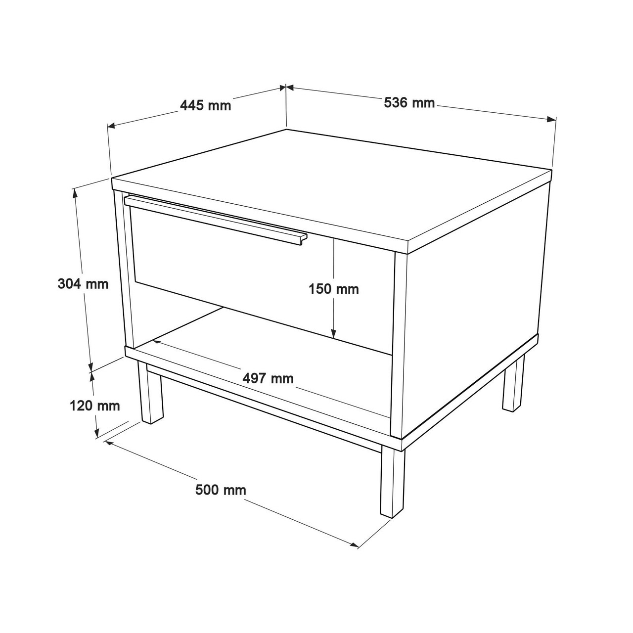 Noptiera, Locelso, On14-W, 53.6x42.4x44.5 cm, PAL, Alb