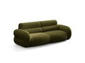 Canapea 3 locuri, Neo, Micadoni Home, 220x100x83 cm, tesatura Boucle, verde oliv inchis