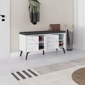 Pantofar, Decortie, Dune Bench, 107x55x35 cm, PAL, Alb