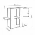 Masuta pentru living, Homitis, Slalom - White, 22x70x57 cm