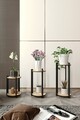 Suport din lemn pentru plante, Poter, Flower Desk Round, MDF , Stejar