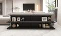 Masuta, Inarch, Mela, 180x52x22 cm, 100% PLANCĂ DE PARTICLE ȘI METAL CU MELAMINĂ , Antracit