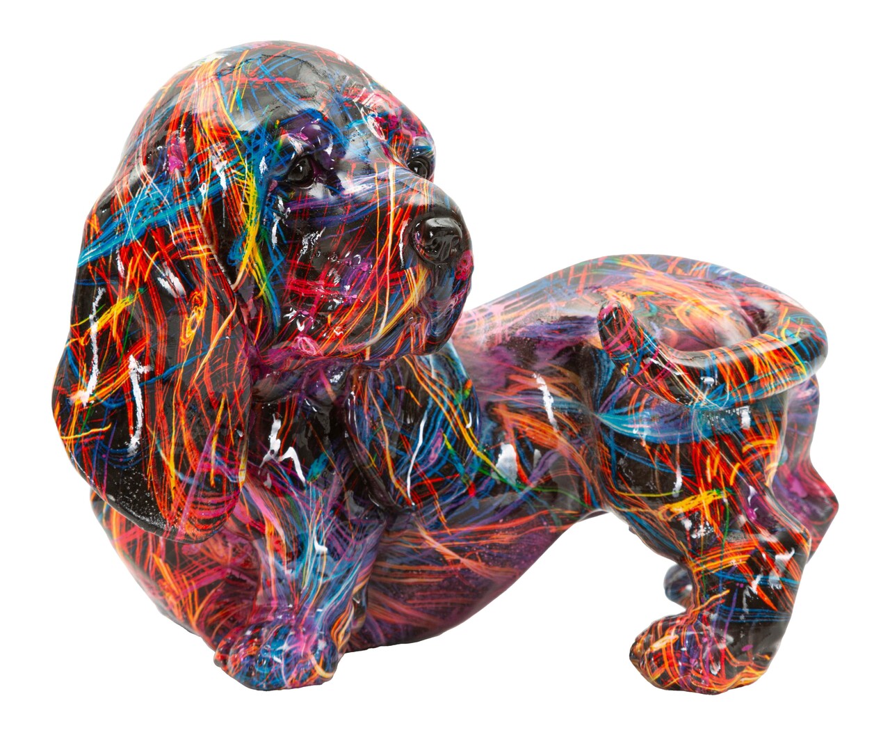Decoratiune, Mauro Ferretti, Dog Psyco, 20x14x16.5 cm, polirasina, multicolor - imagine 7